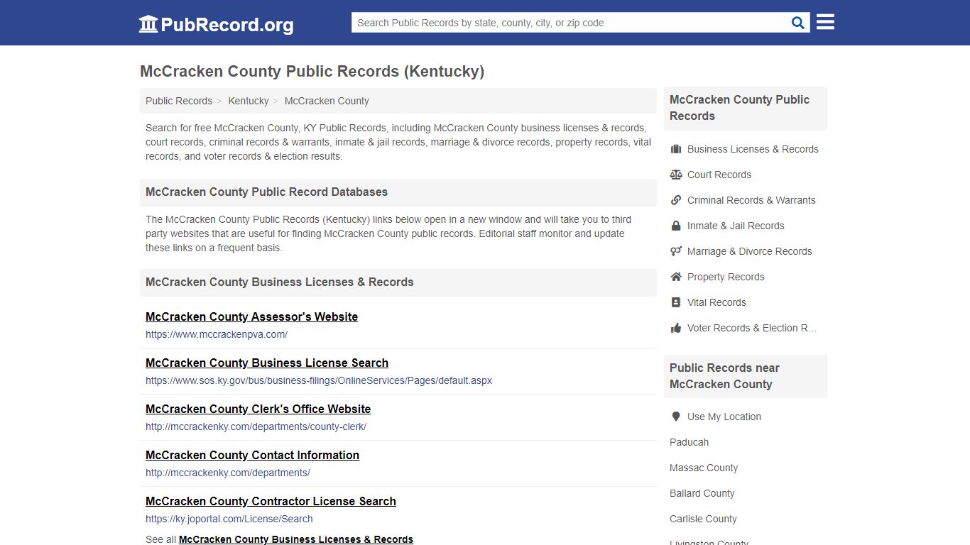 McCracken County Public Records (Kentucky)